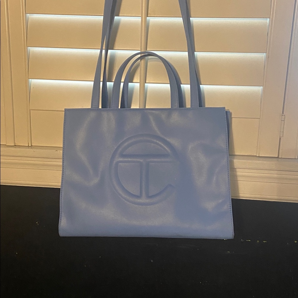 Telfar cerulean. Blue Tote Guc comes with dust cloth SIZ 15/11 - Picture 9 of 14